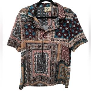 Sacred Hawk Quilt Print Shirt